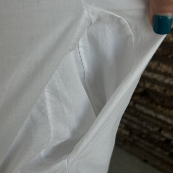 Mum's & Blossums Vintage White Button Front Chemise Cotton Nightgown Size Small - Picture 3 of 10